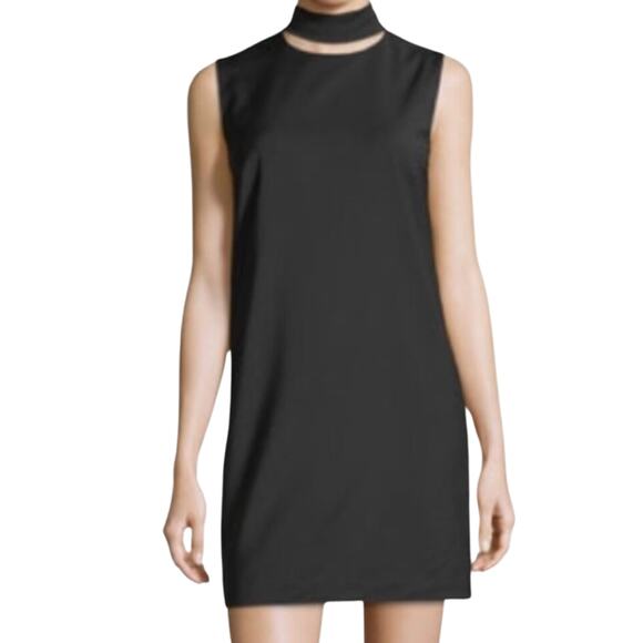 NWT Theory Sleeveless Slit Collar Dress B in Black 75% Wool Size Small - Picture 1 of 11